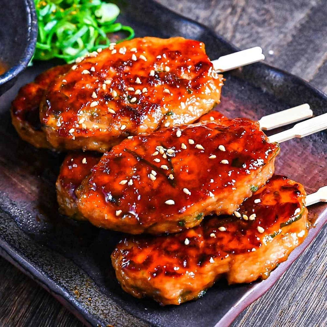 Chicken Tsukune (Japanese Glazed Meatballs)