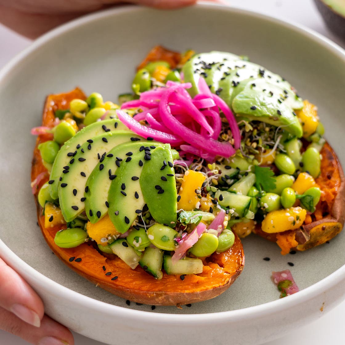 Edamame Sweet Potato Bowl