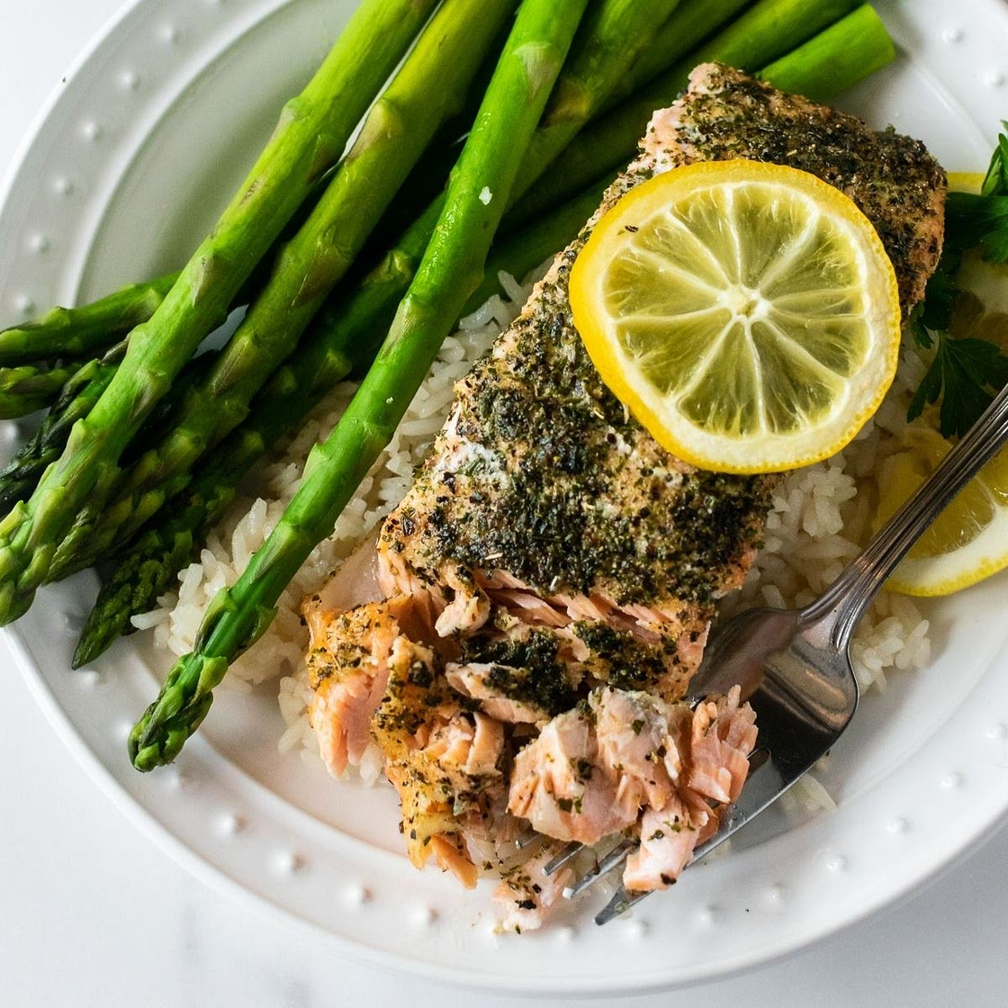 Easy Baked Herb Crusted Salmon