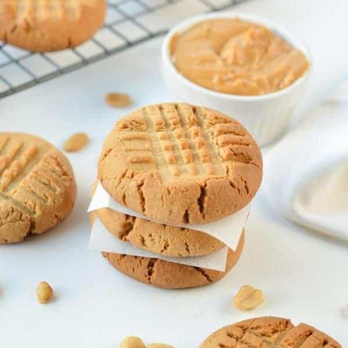 3-Ingredient Vegan Peanut Butter Cookies