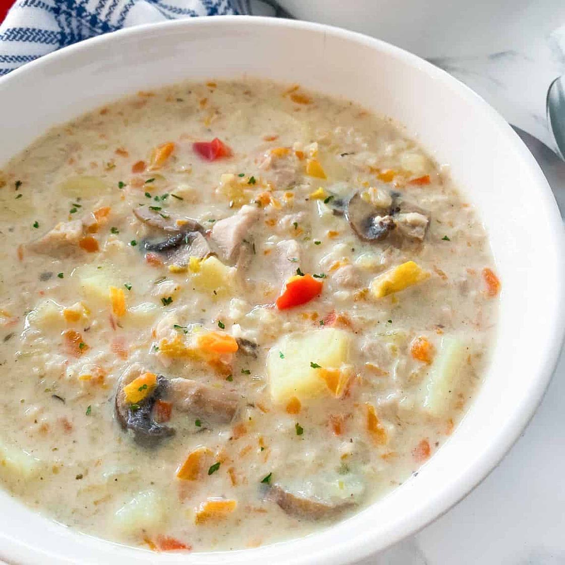 Vegan Chicken Soup w/ Jackfruit + Potatoes