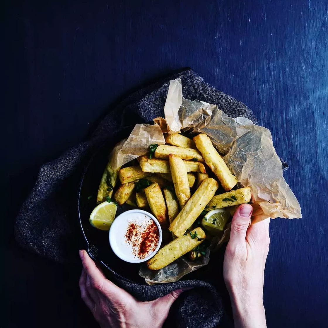 Chickpea Fries with Yogurt-Tahini Sauce