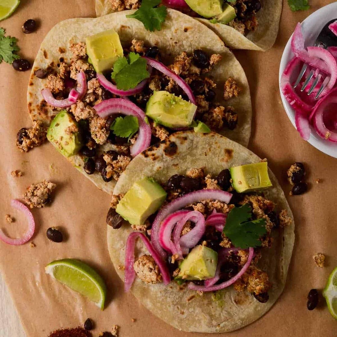 Chipotle Black Bean Tofu Tacos