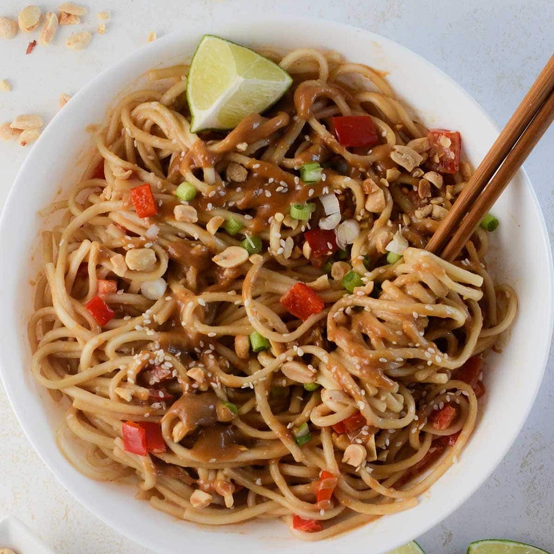 Japanese Miso Peanut Noodles (15 Minutes)