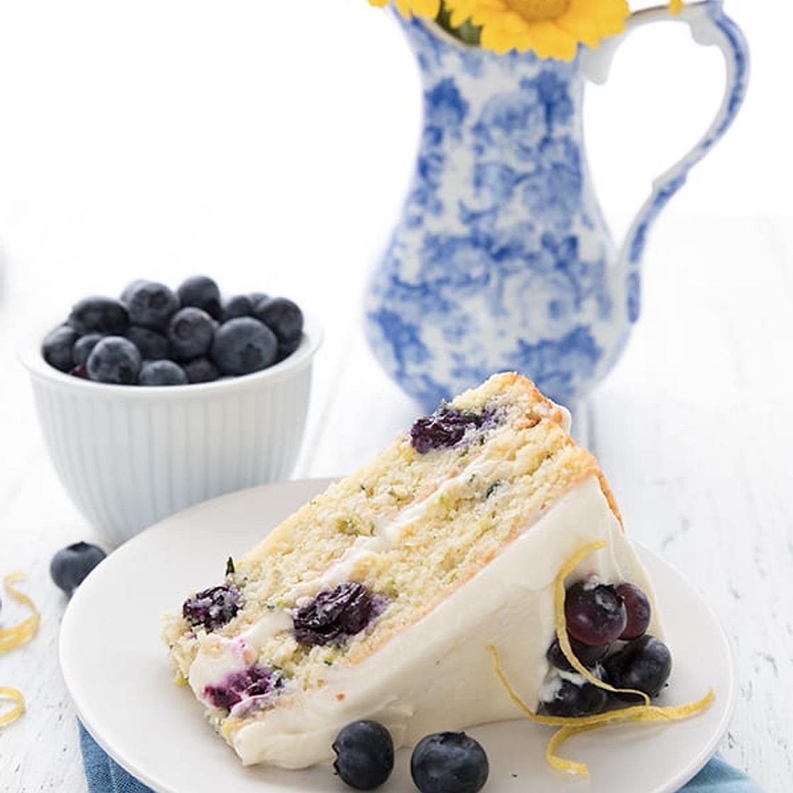 Keto Lemon Blueberry Zucchini Cake