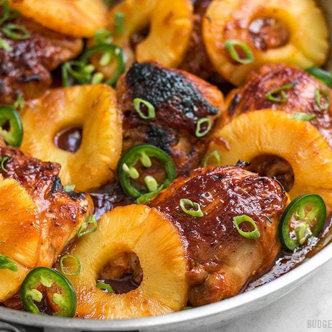 Skillet Pineapple BBQ Chicken
