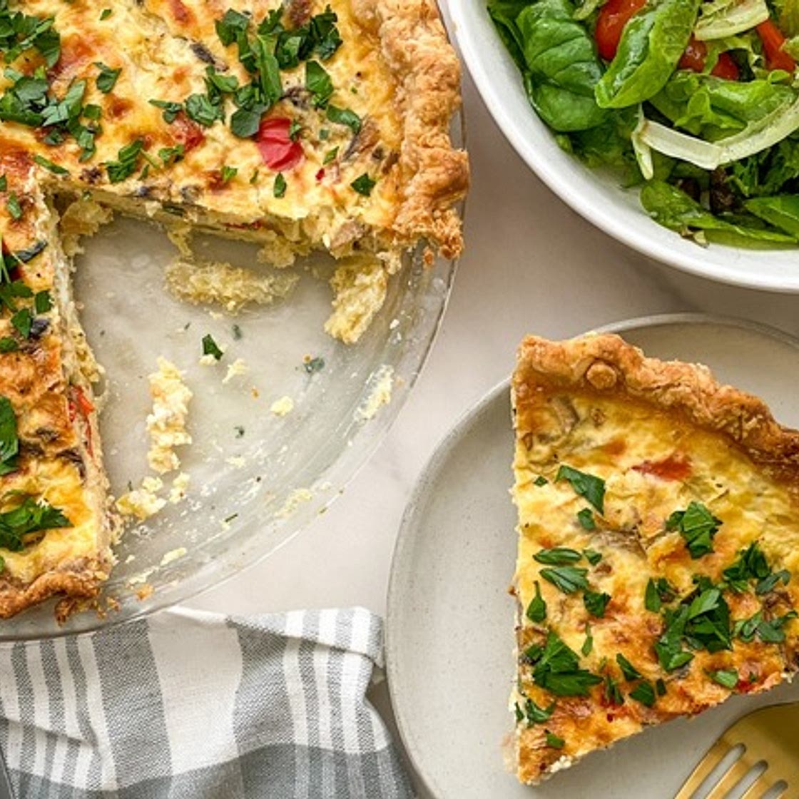 Loaded Vegetarian Quiche Recipe