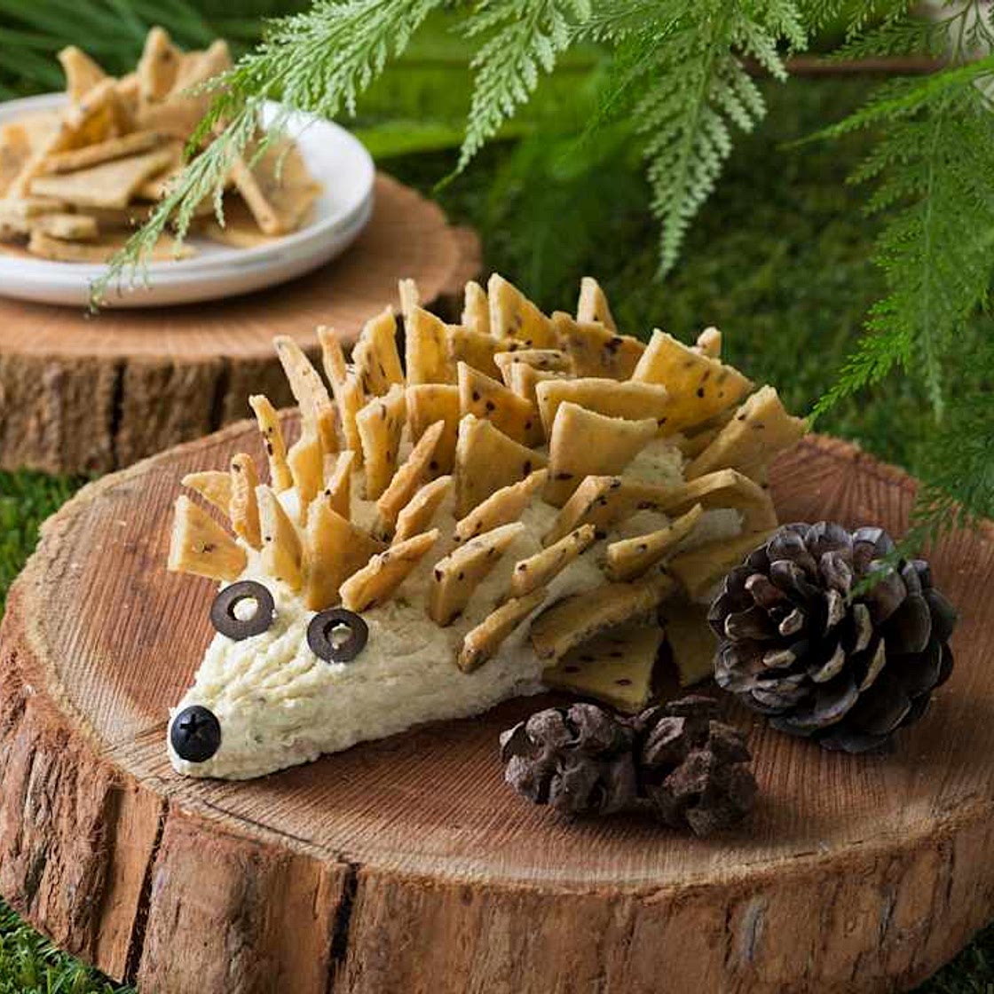 Cheese and bacon hedgehog