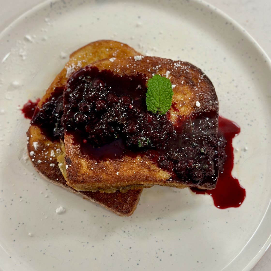 Brioche French Toast with Blueberry Compote