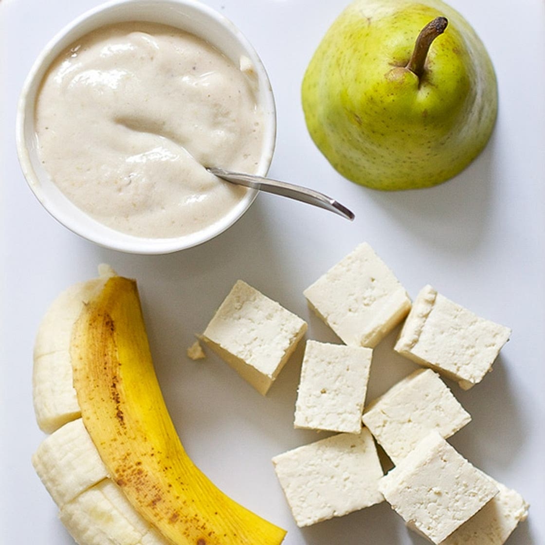 Banana, Tofu + Pear Baby Food Puree (High-Protein) - Baby Foode