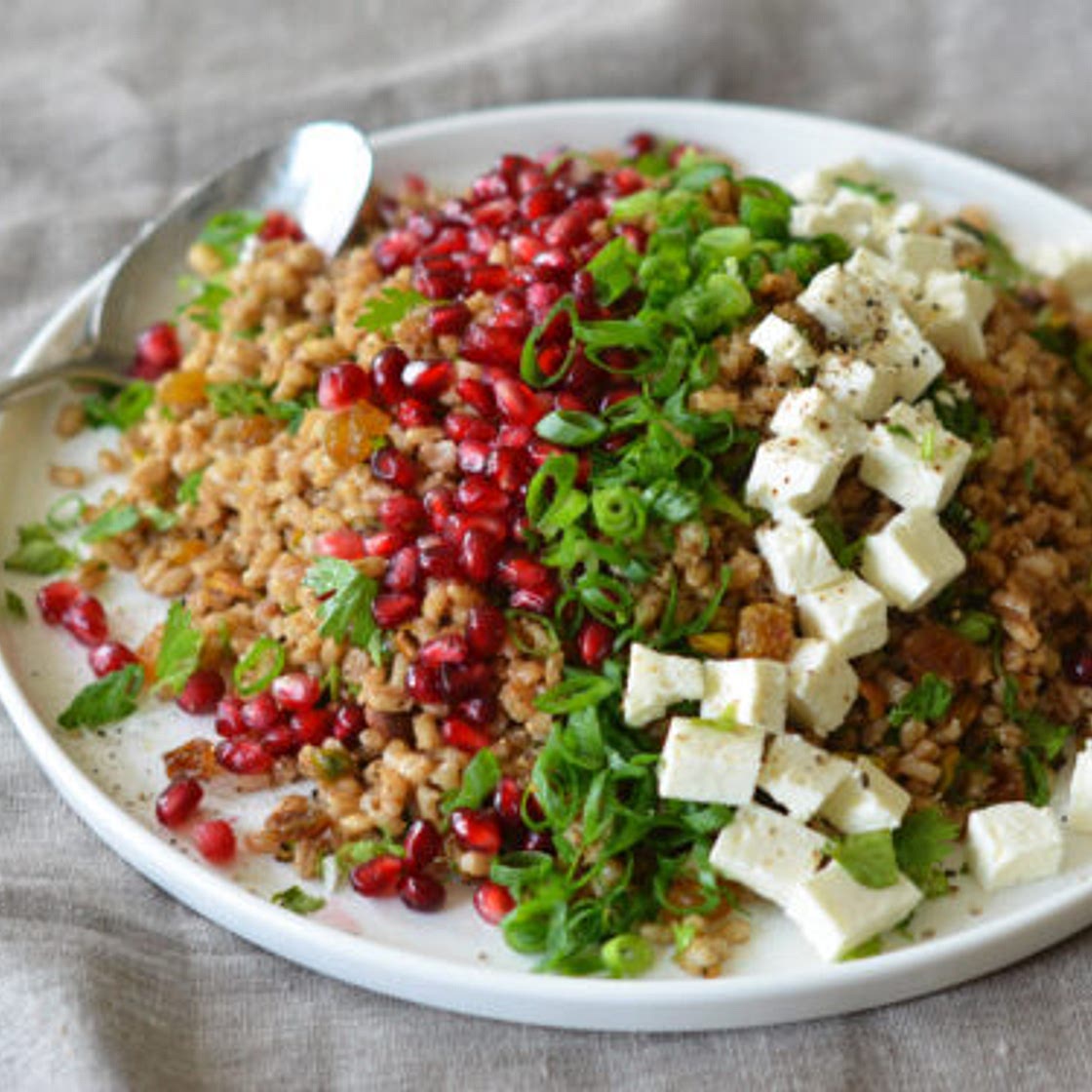 Egyptian Barley Salad with Pomegranate Vinaigrette