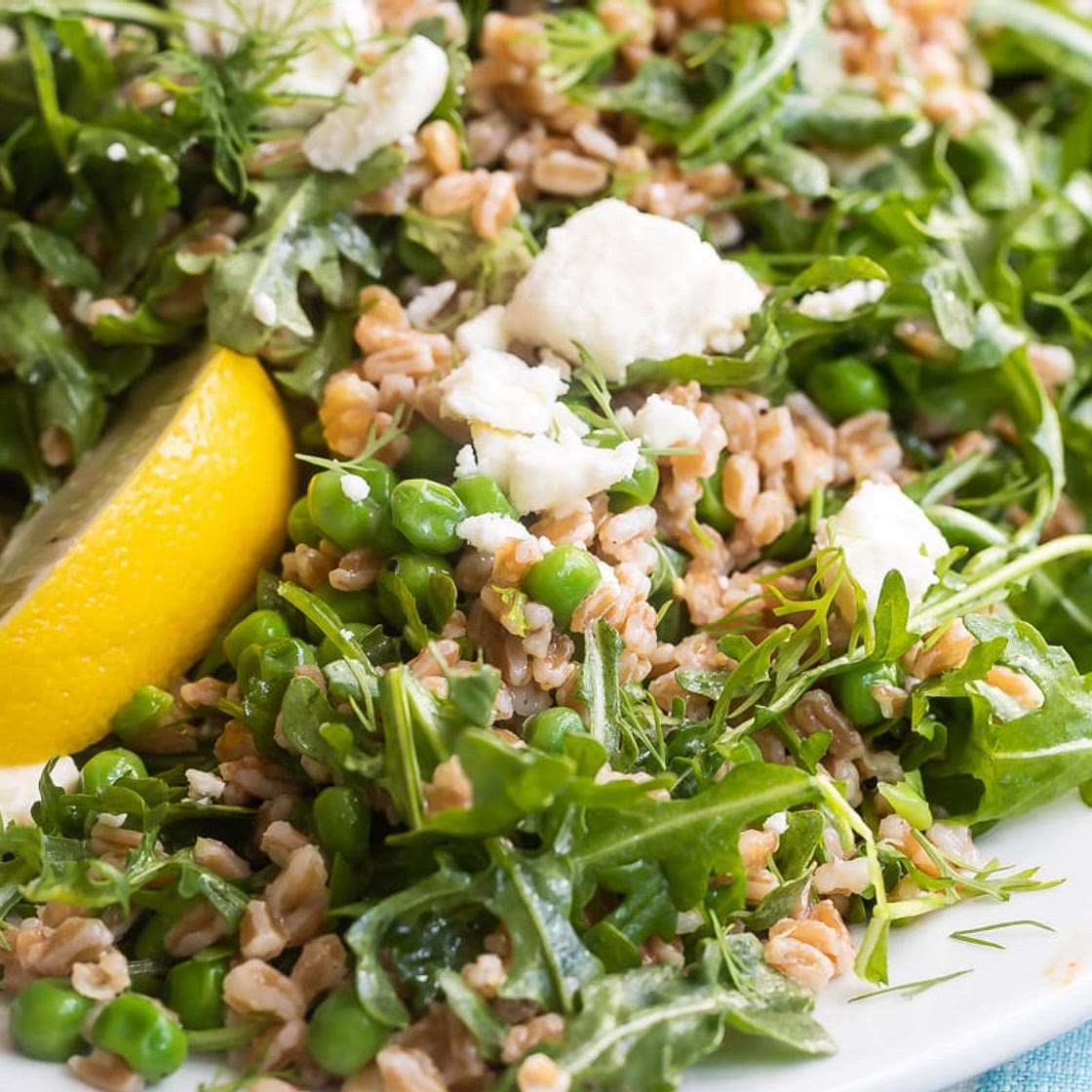 Farro Salad with Peas and Feta