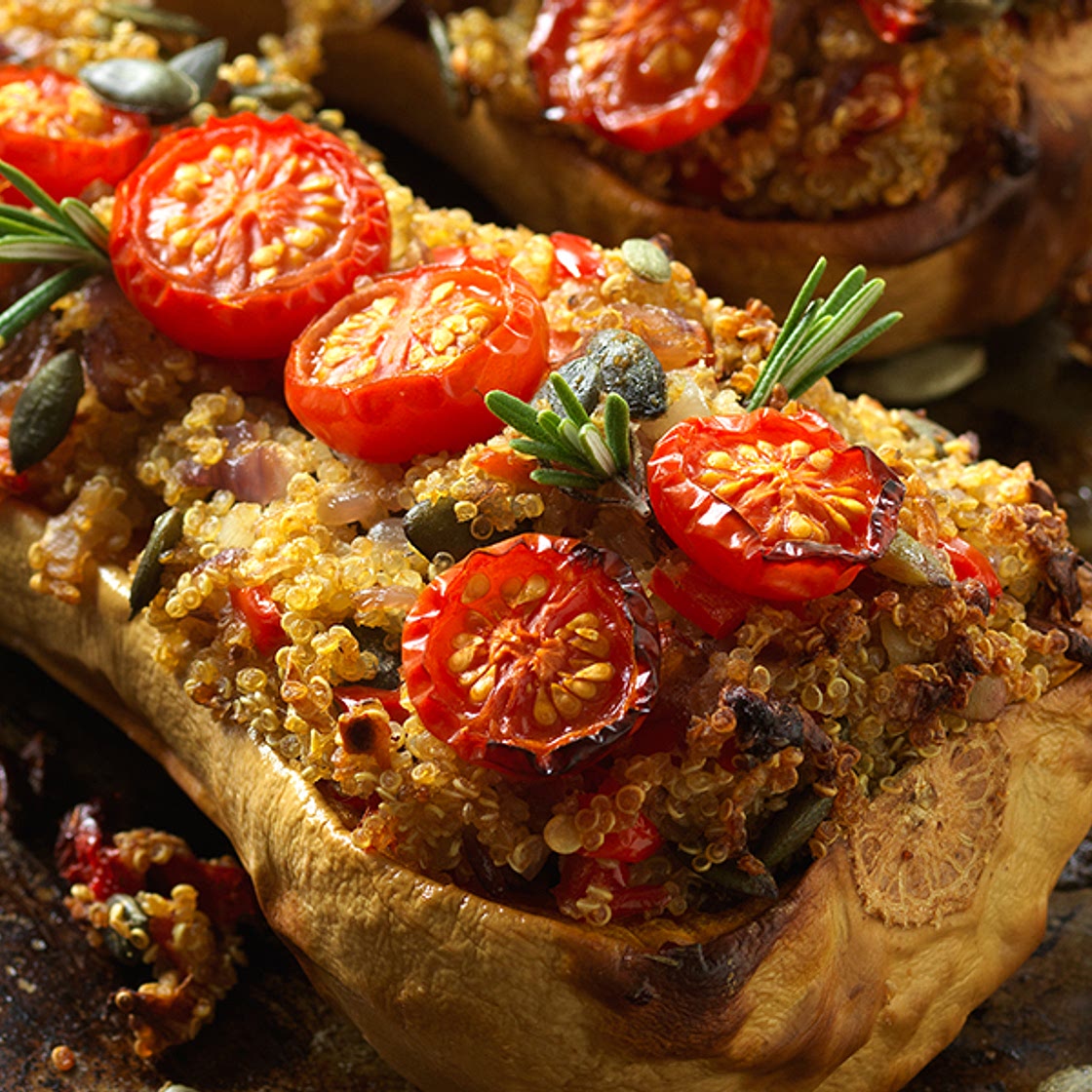 Quinoa stuffed butternut squash