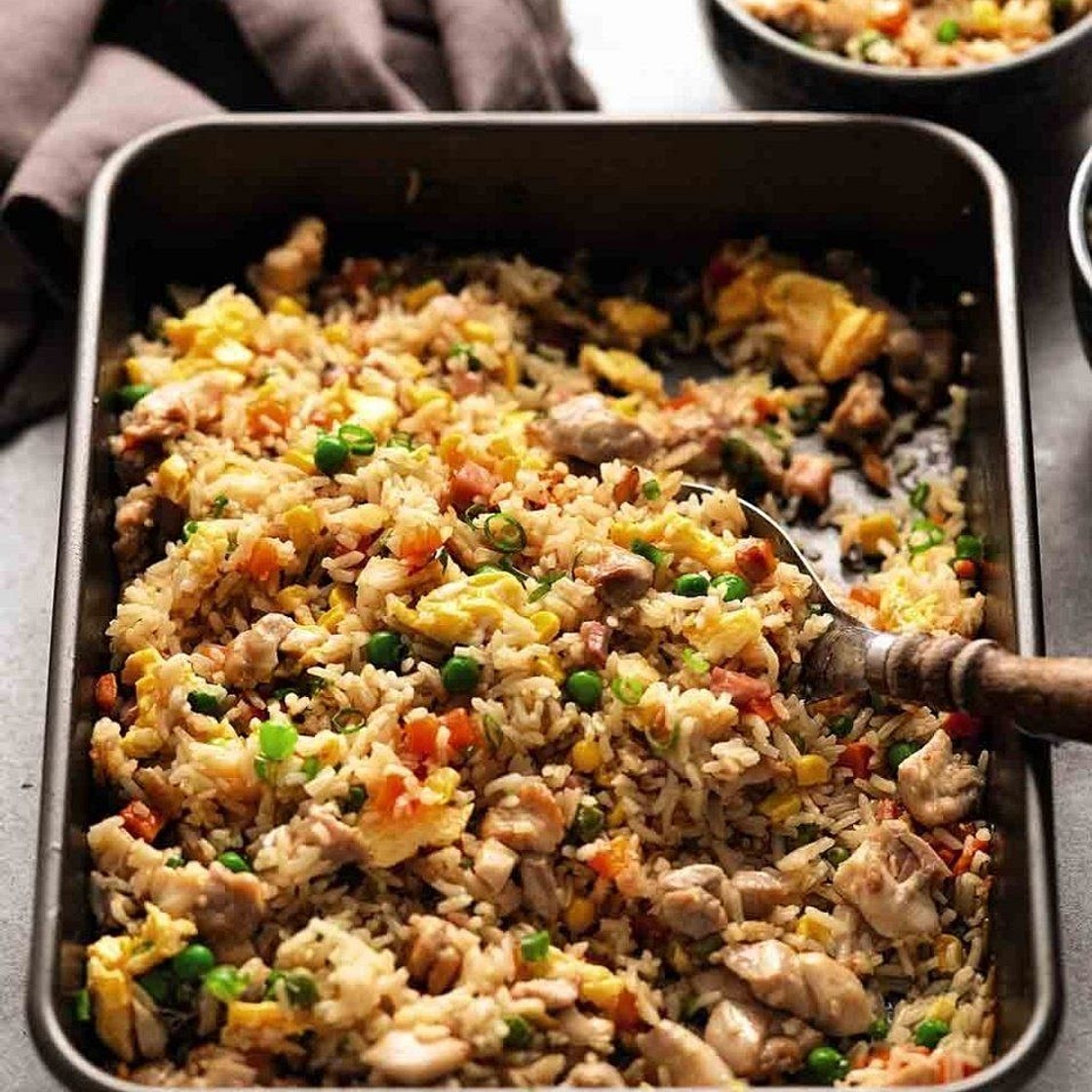 Magic baked chicken fried rice