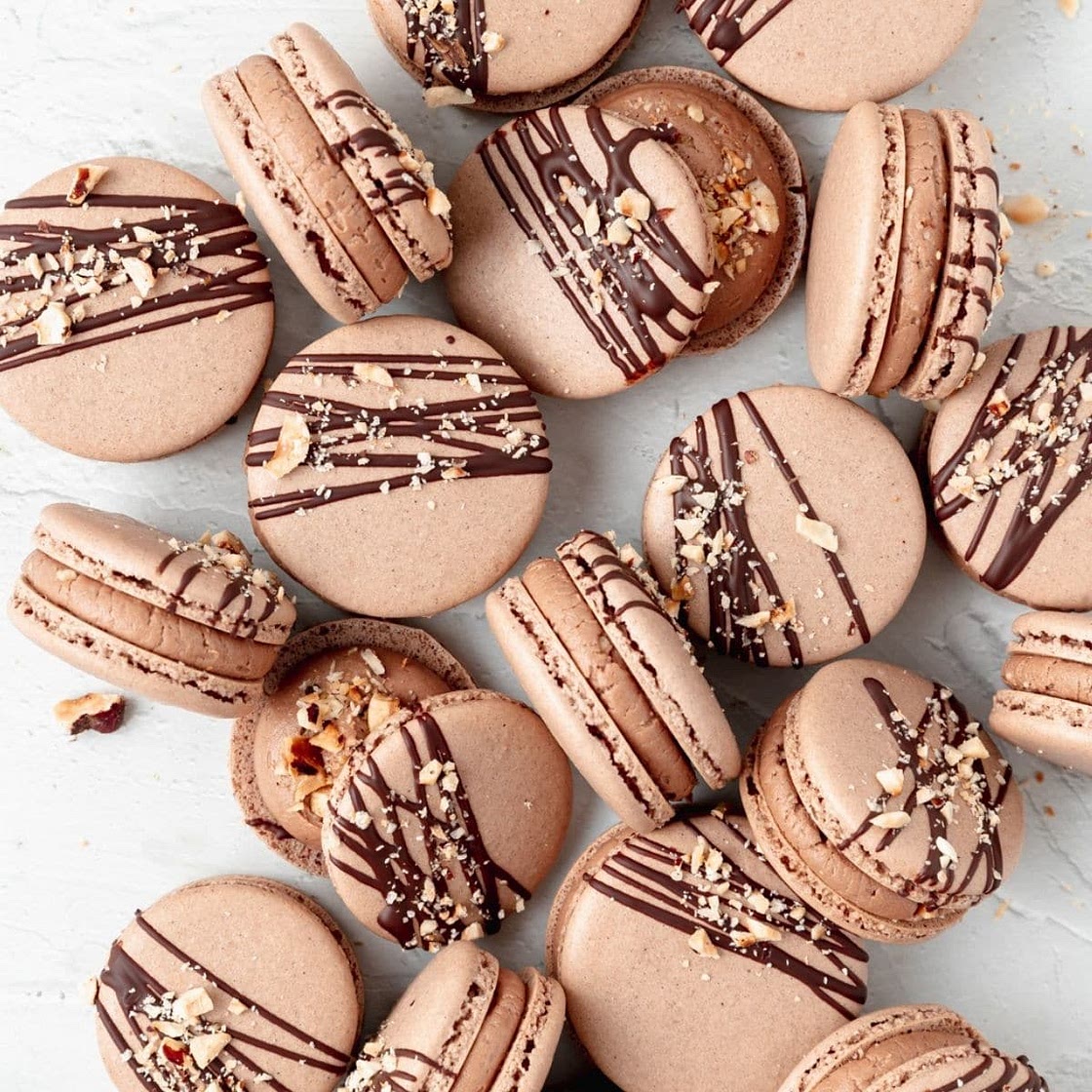Chocolate Macarons with Nutella Buttercream