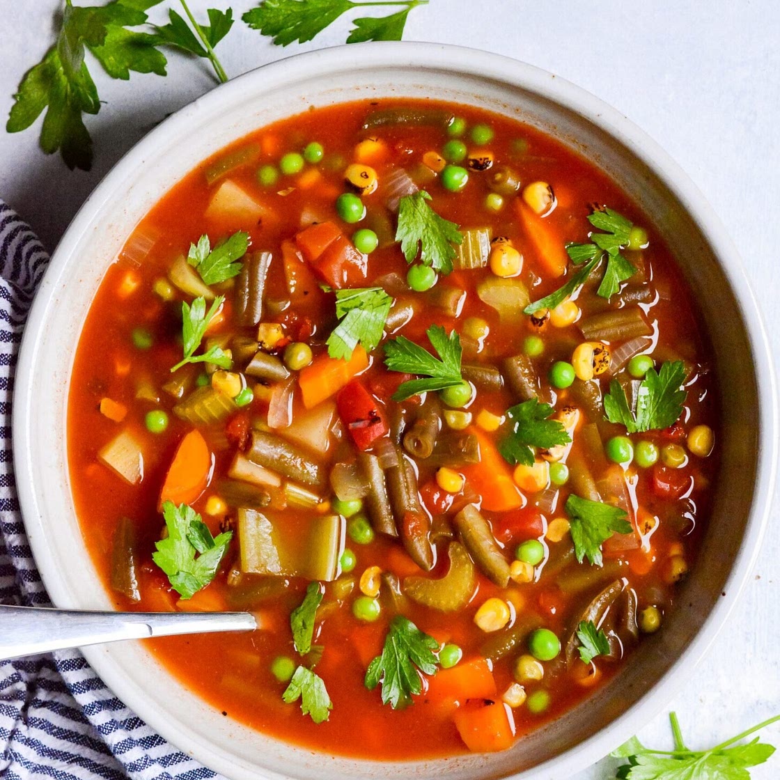 Easy Slow Cooker Vegetable Soup (Dump and Go!)