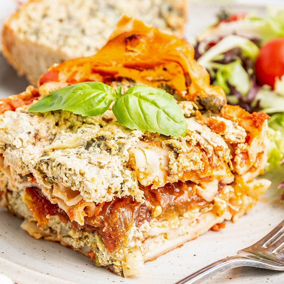 SPINACH ARTICHOKE FETA LASAGNA