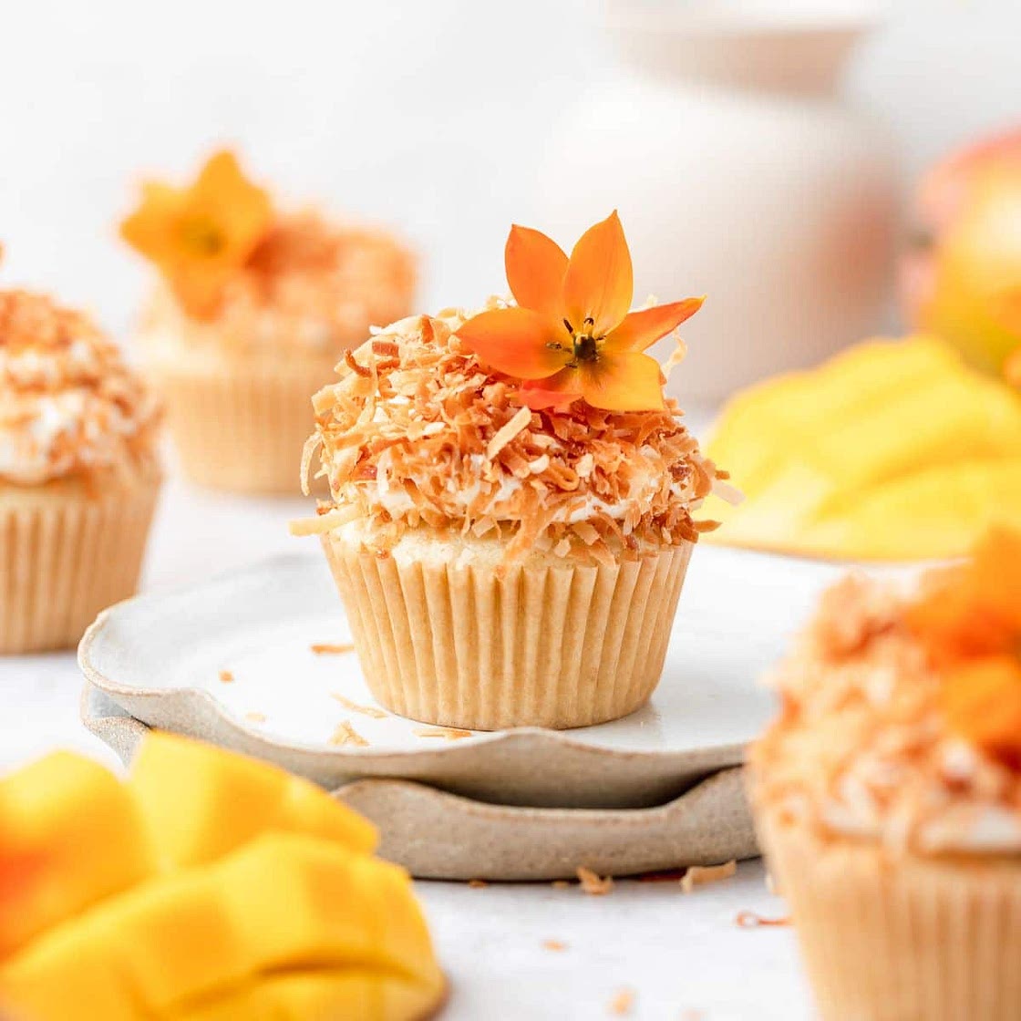 Mango Coconut Cupcakes