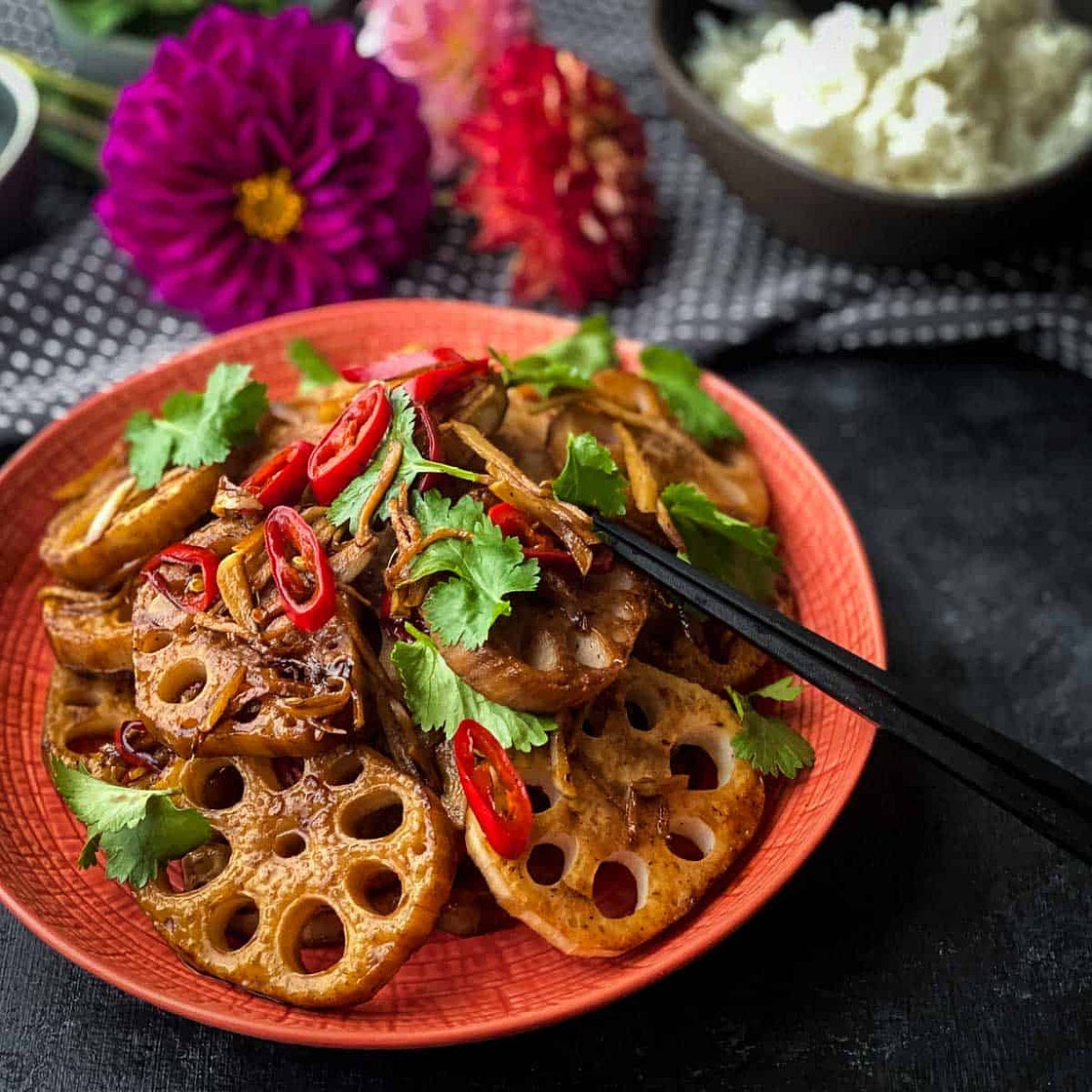 Hot and Sour Stir Fried Lotus Root
