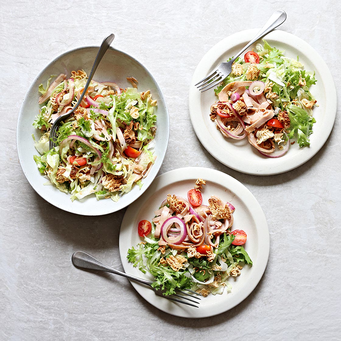 Ramen Crunch Salad with Turkey