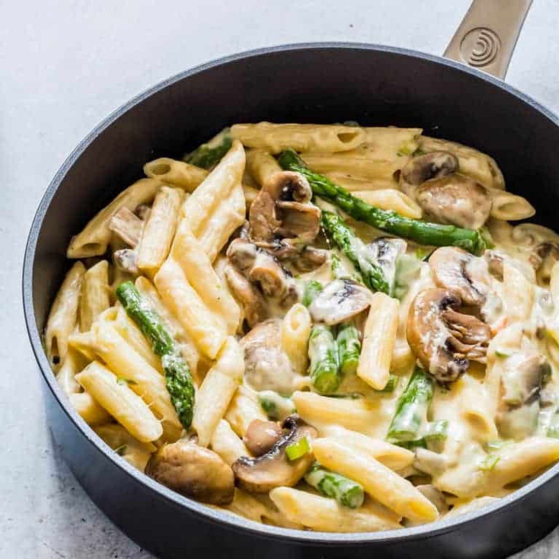 Mushroom Asparagus Pasta