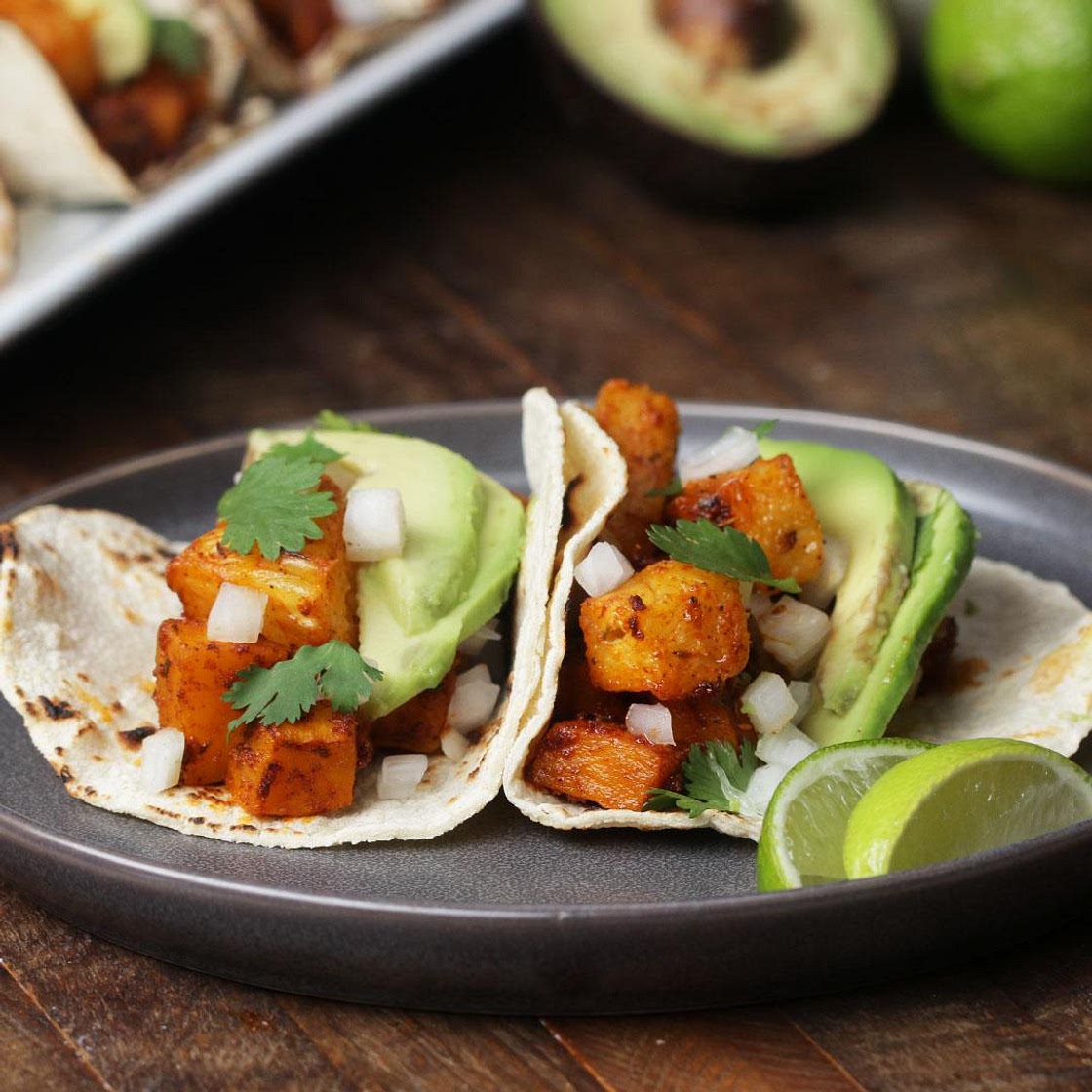 Vegan Butternut Squash Al Pastor Tacos Recipe by Tasty