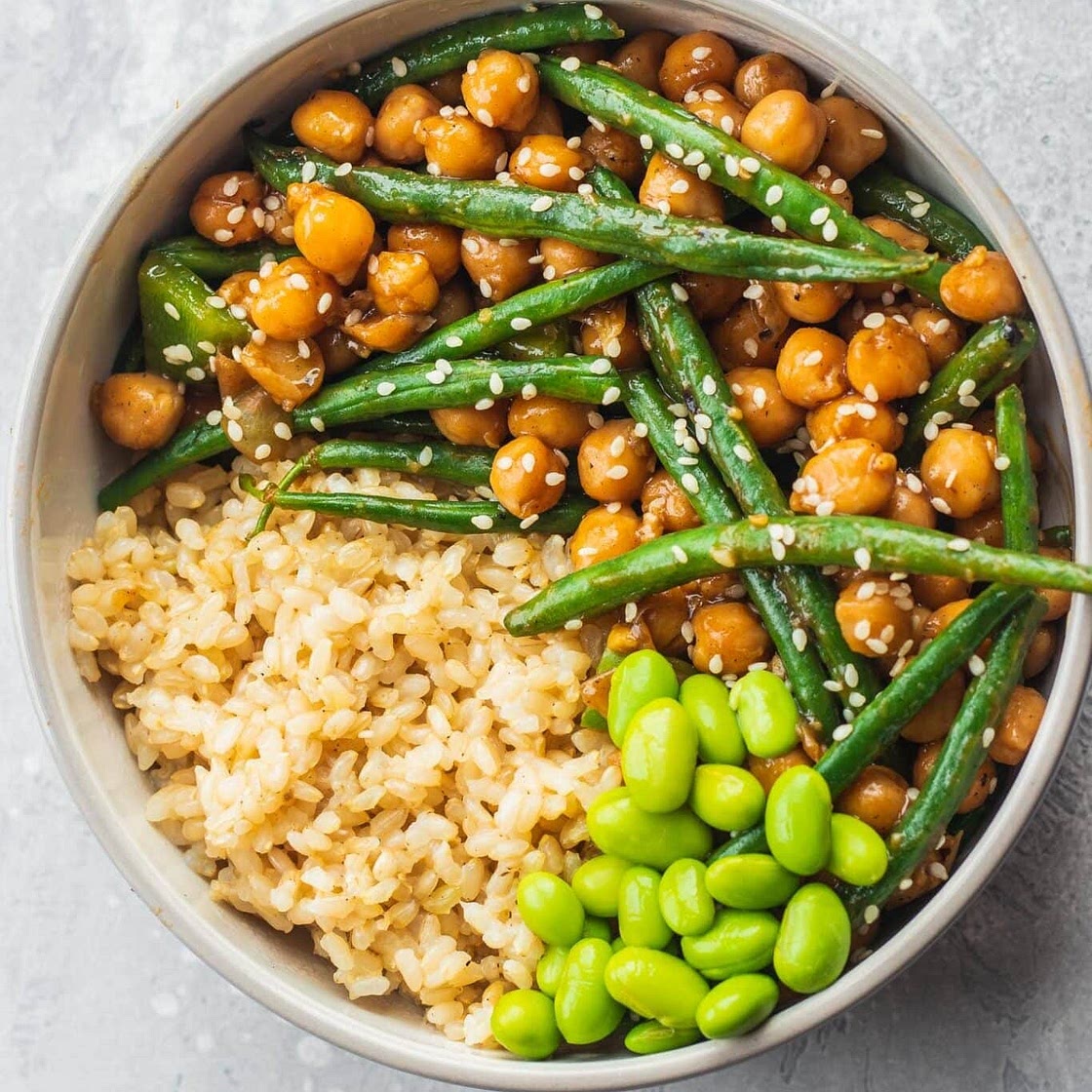 Sweet And Sour Chickpeas And Green Beans