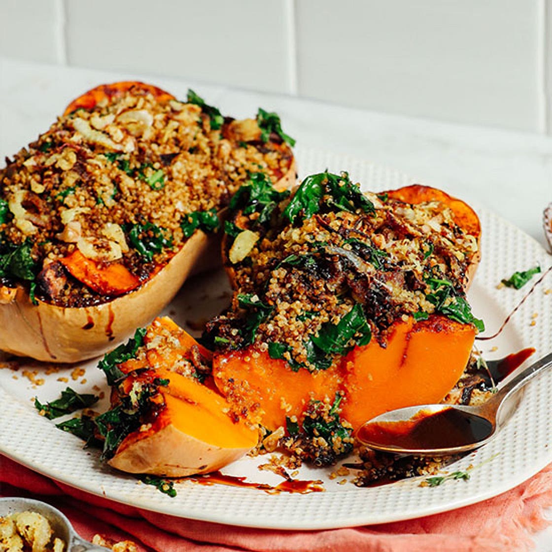 Roasted Stuffed Butternut Squash