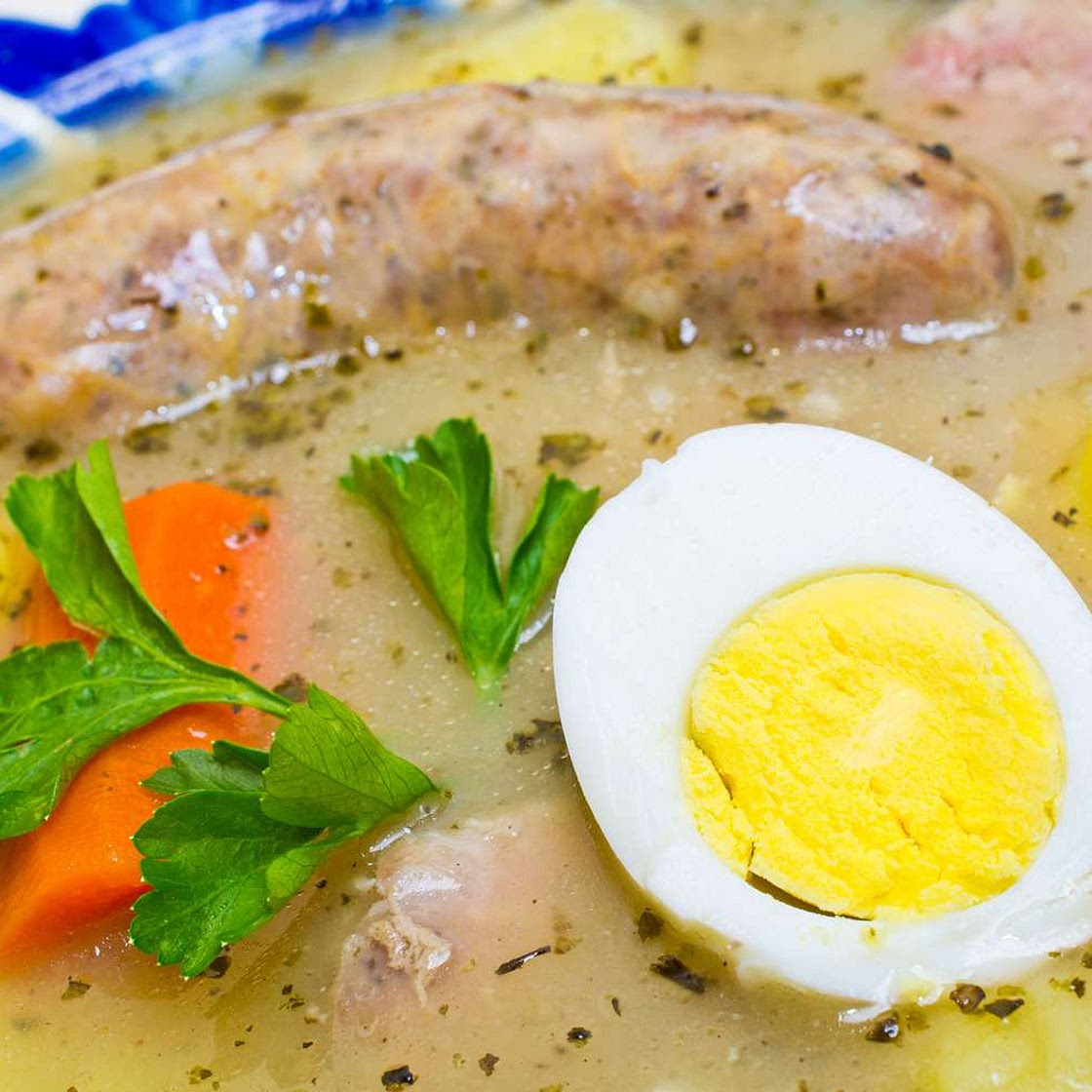 Polish Ryemeal Soup With Sausage (Żurek)