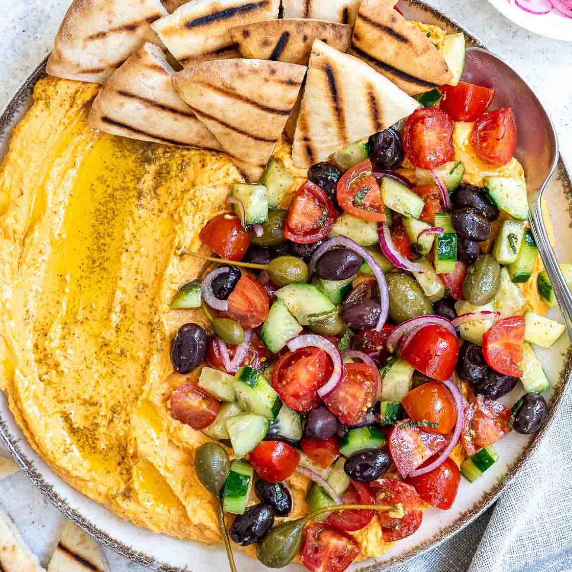 Mediterranean Loaded Hummus