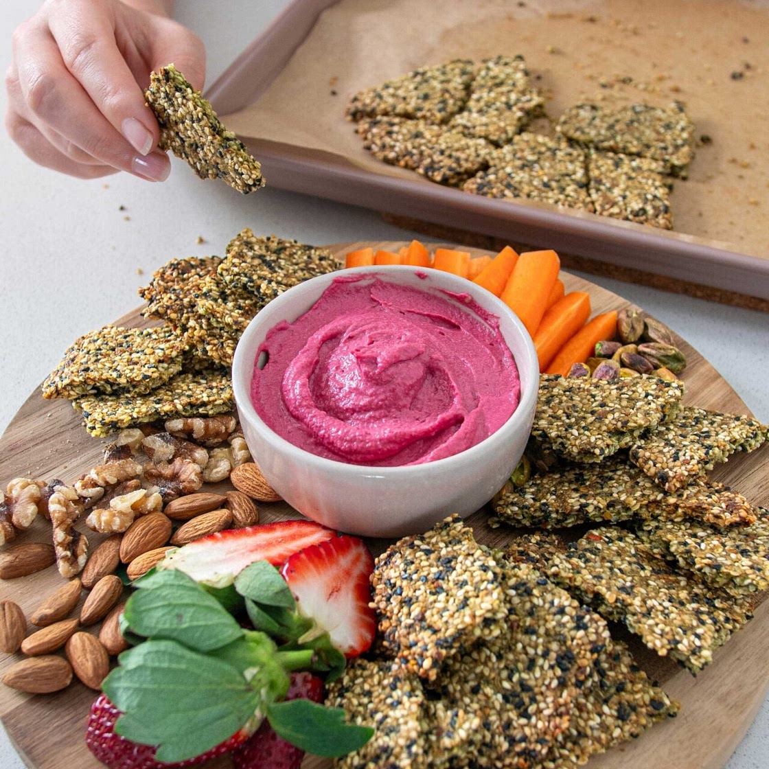 Homemade Healthy Pumpkin Seed Crackers