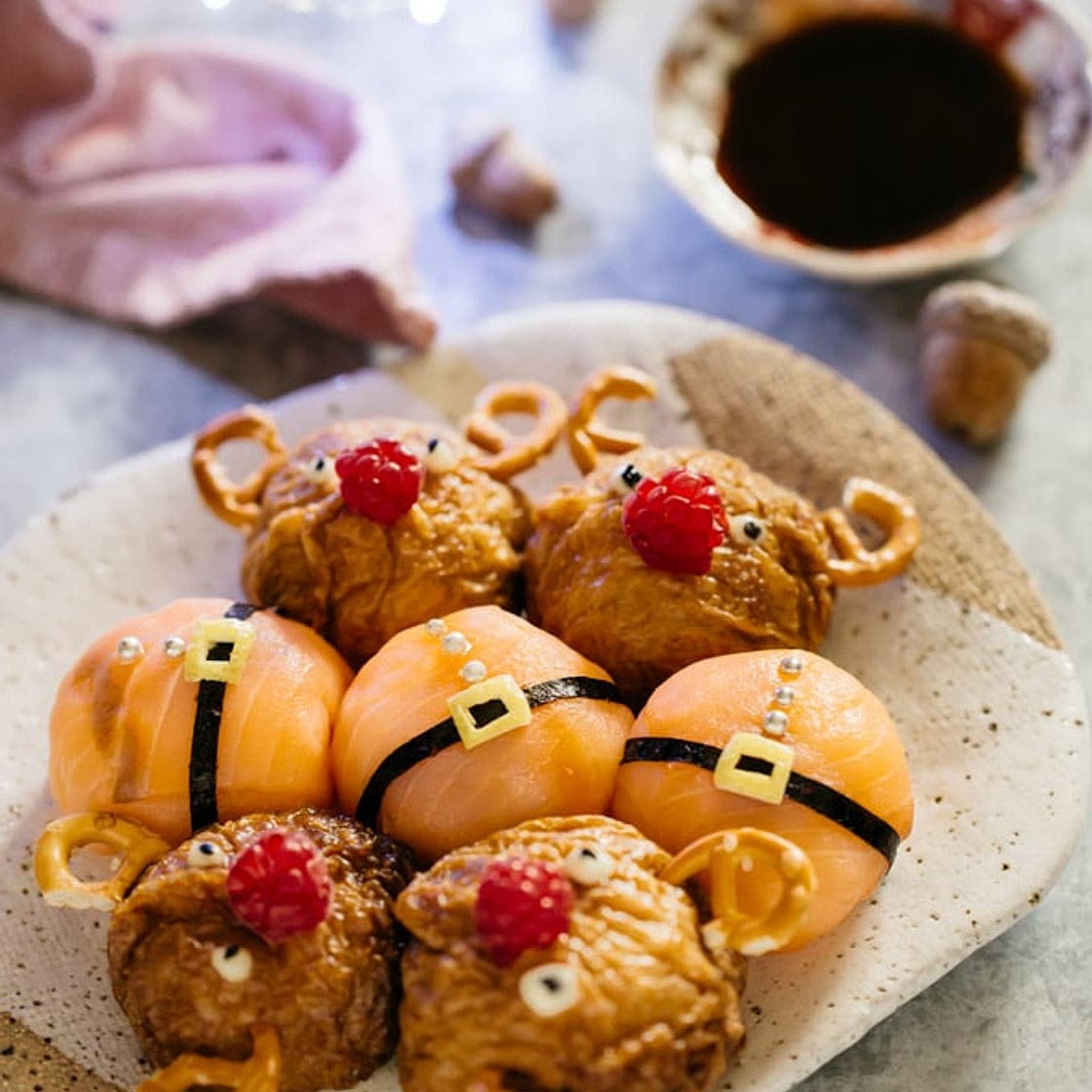 Christmas Sushi Balls クリスマス手毬寿司