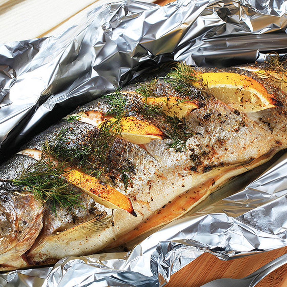 Truite en papillote au four