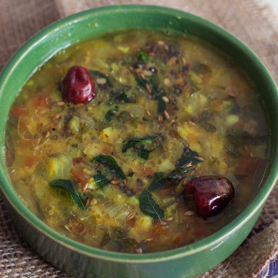 Thotakura Pappu Recipe (Toor Dal with Amaranth Leaves)