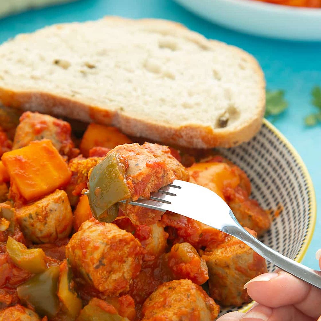 Slow-Cooked Vegetarian Sausage Casserole Recipe