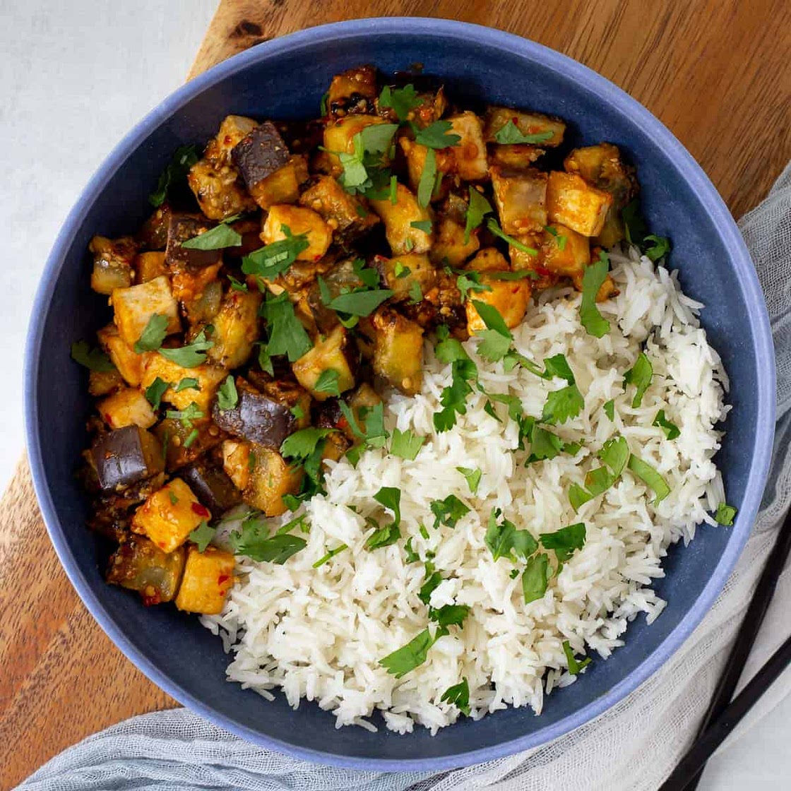 Szechuan Tofu and Eggplant