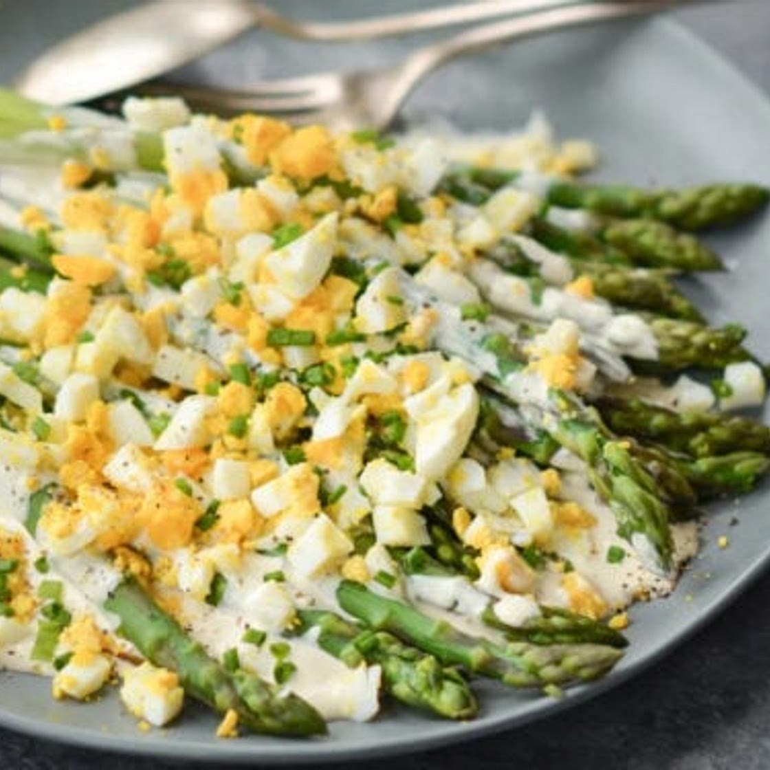Asparagus Salad with Hard-Boiled Eggs & Creamy Dijon Dressing
