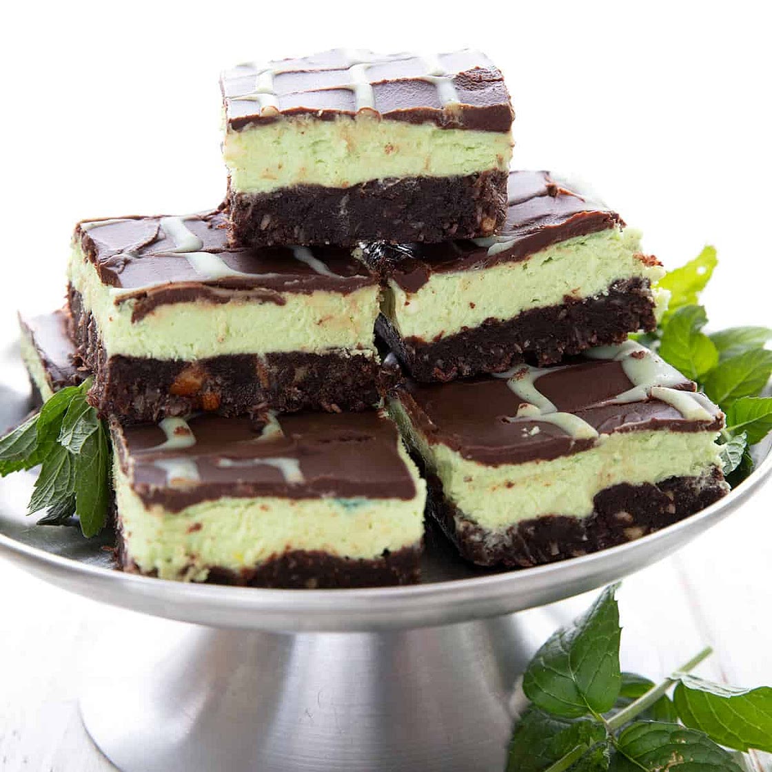 No Bake Keto Chocolate Mint Bars