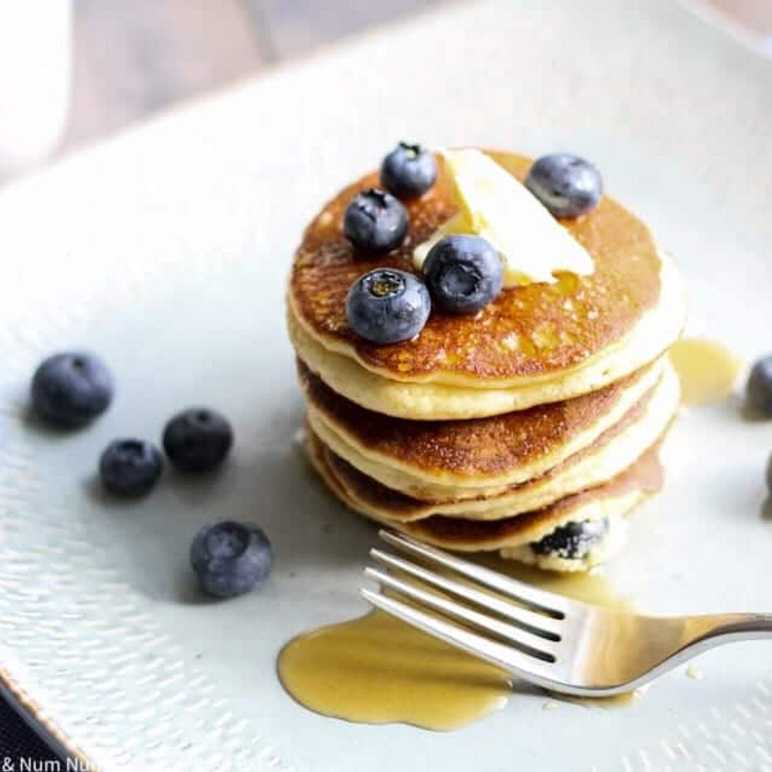 Ricotta Pancakes with Blueberries