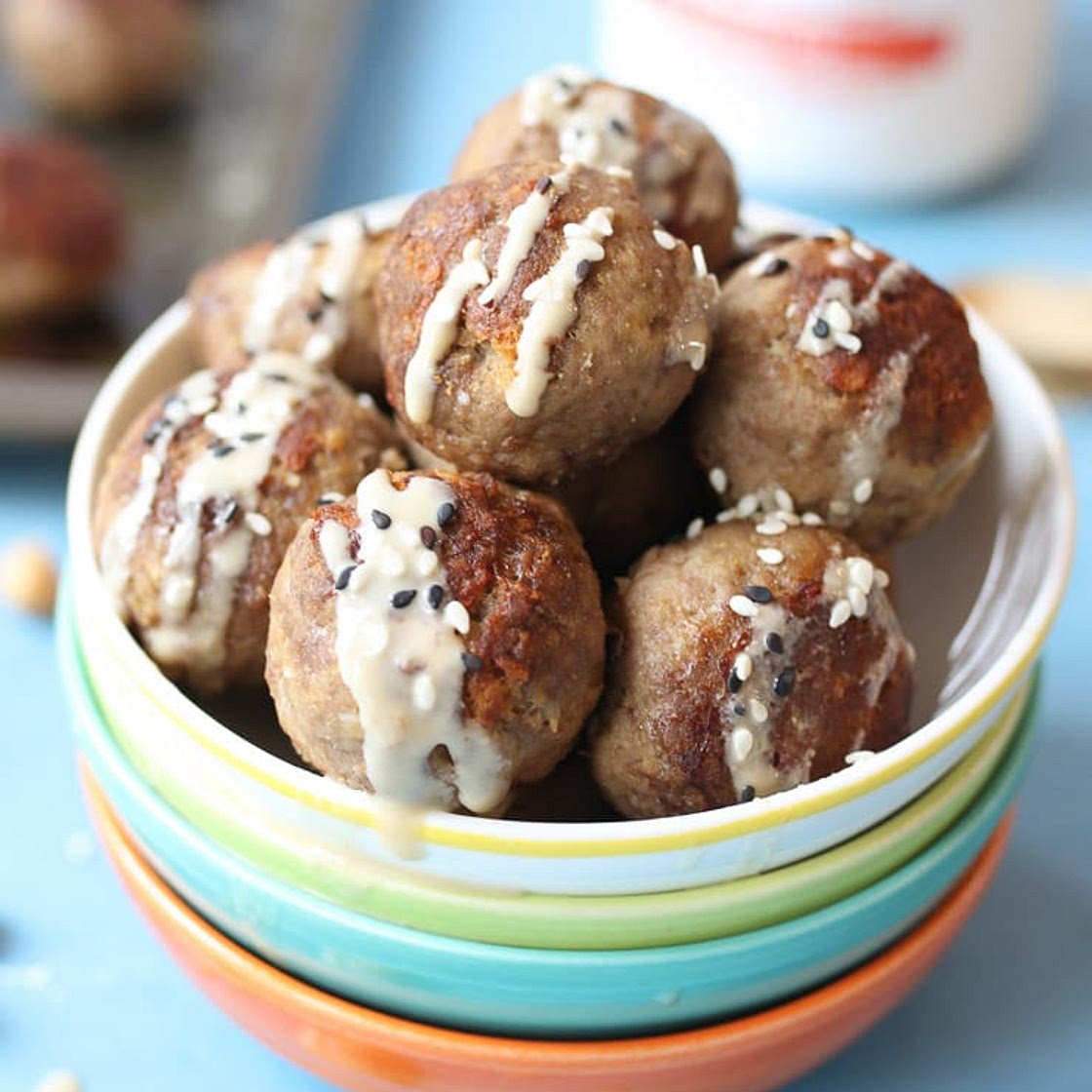 Toddler Meatballs with Hummus (Iron Rich BLW Recipe)