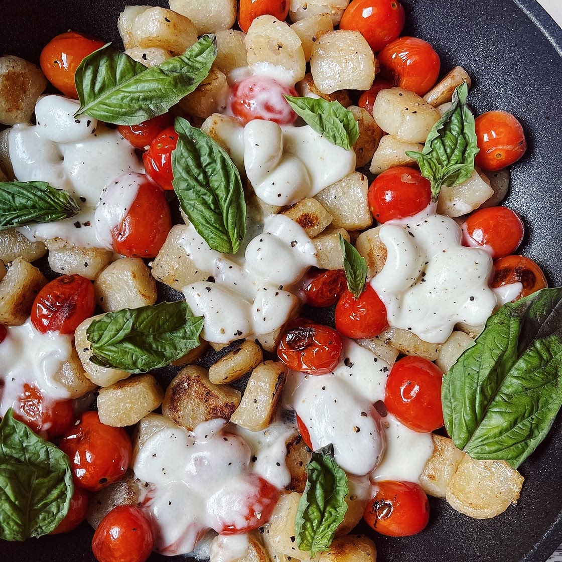 One Pan Caprese Gnocchi~ An Unbelievably Easy Dinner