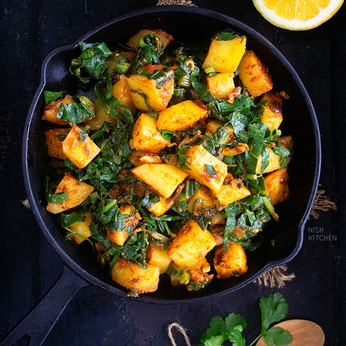 Aloo Palak | Potato Spinach Stir Fry | Video