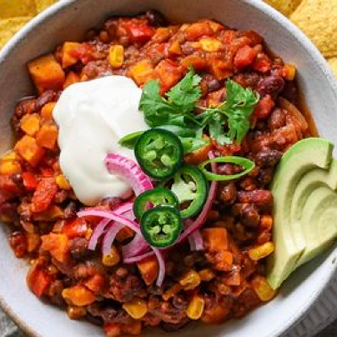 Sweet Potato Spiced Chili