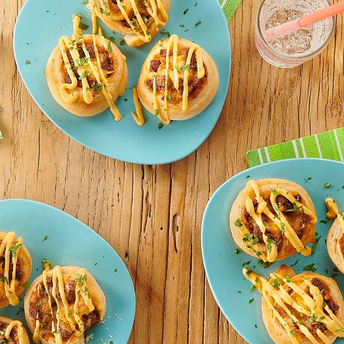 Taco Pizza Pinwheels