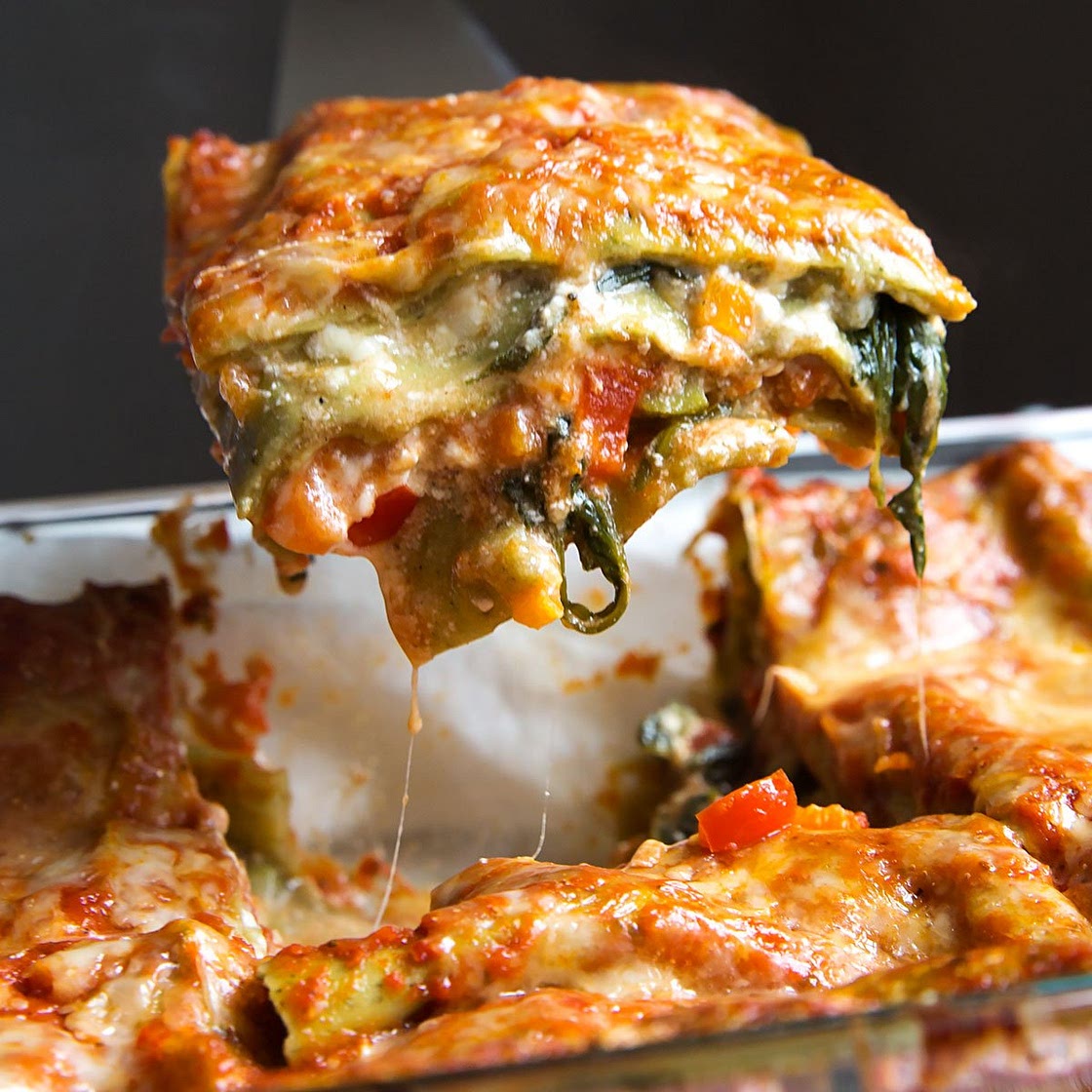 Gemüse-Lasagne mit Spinat: Amore Italia