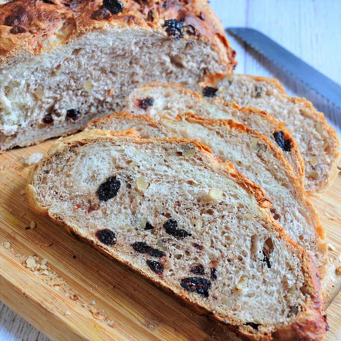 Bread Machine Cranberry Walnut Bread