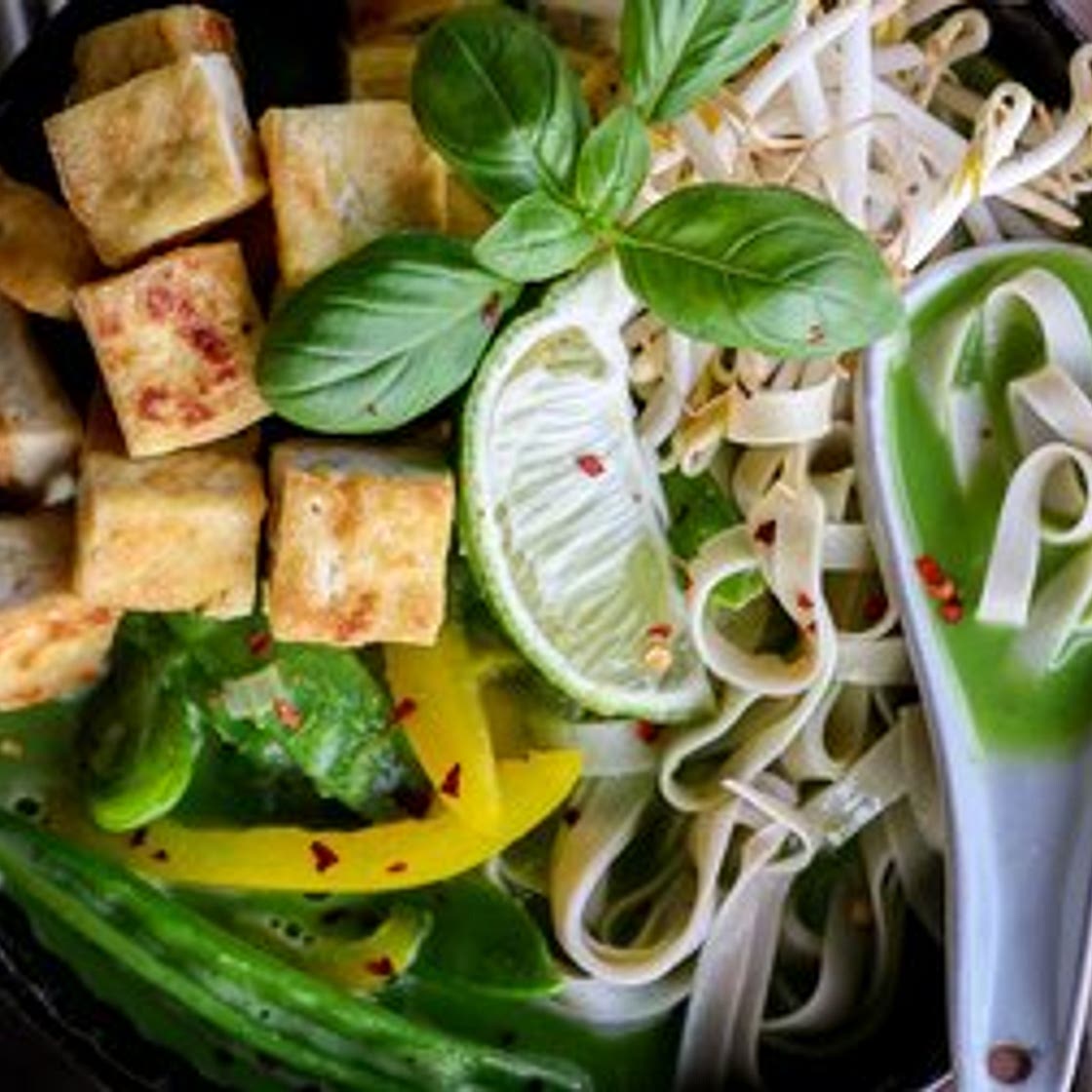 Coconut Thai Green Curry Noodle Soup