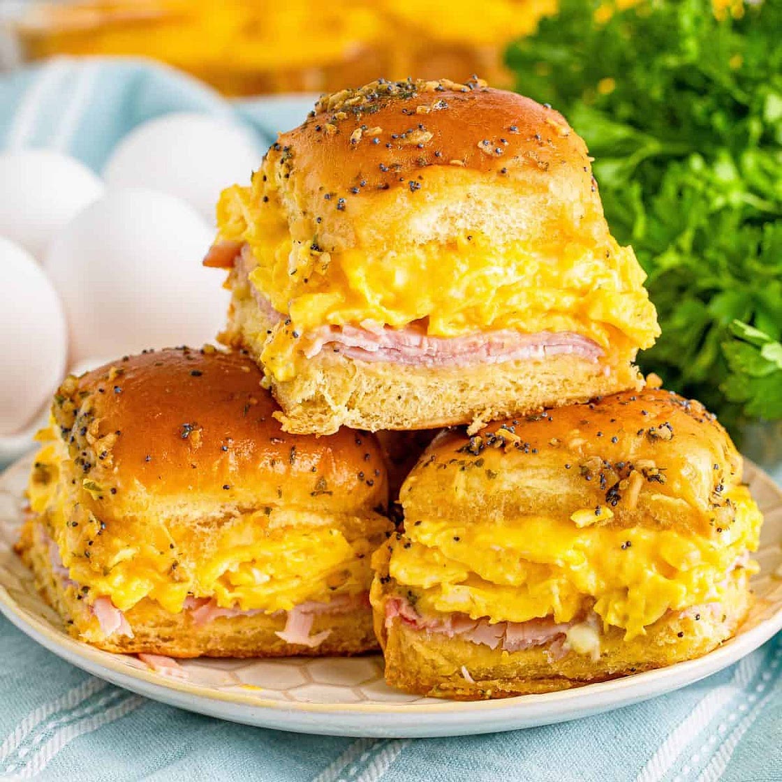 Ham, Egg and Cheese Breakfast Sliders