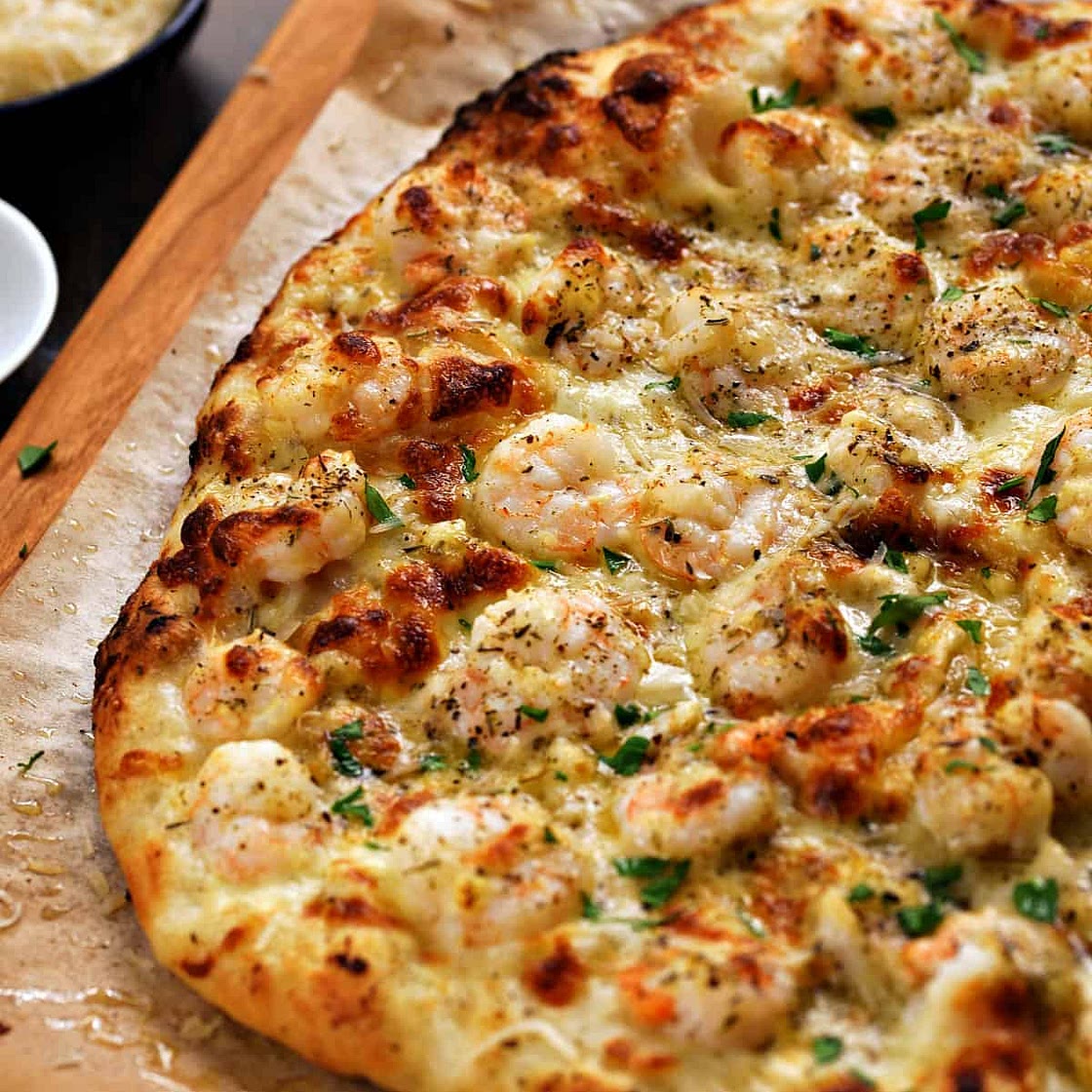 Shrimp Scampi Pizza