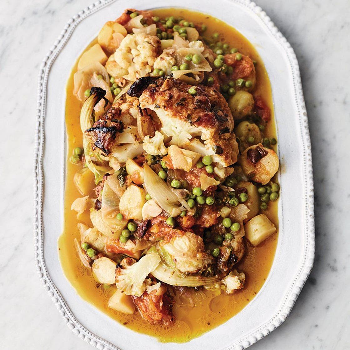 Greek-inspired cauliflower stew